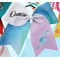 Dance 2 Tone Hair Logo Bow - Pink/Blue